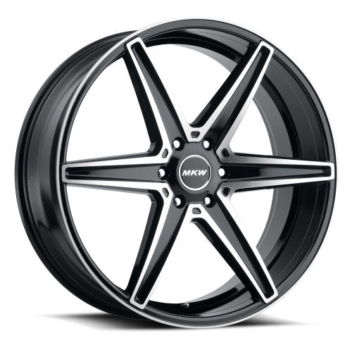 24x9.5 MKW M125 Gloss Black Machined Wheel 5x5.5 (30mm)