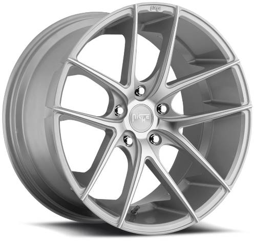 18x8 M131 Niche Targa Silver Machined Wheel 5x120 (40mm)
