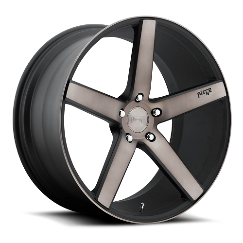 22x10.5 M134 Niche Milan Black Machined Wheel 5x4.5 (40mm)