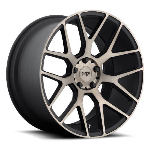 19x9.5 M159 Niche Intake Matte Black Machined Wheel 5x112 (48mm)