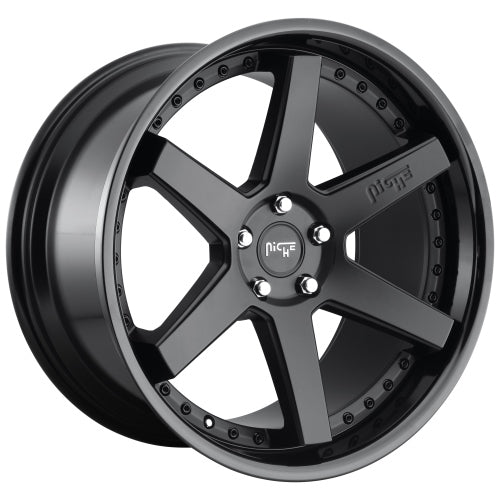 20x10.5 M192 Niche Altair Satin Black W/Gloss Lip Wheel 5x120 (35mm)