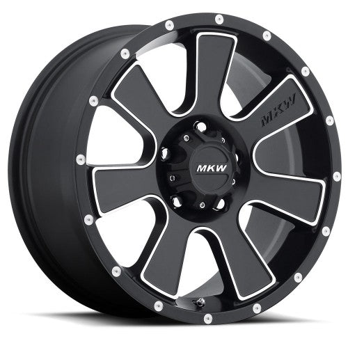 18x8 MKW Offroad M90 Satin Black Machined Wheel 5x110 (30mm)