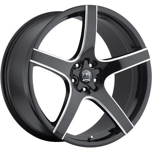 20x8.5 Motiv 410BM Maranello Gloss Black Milled Wheel 5x112/5x4.5 +40