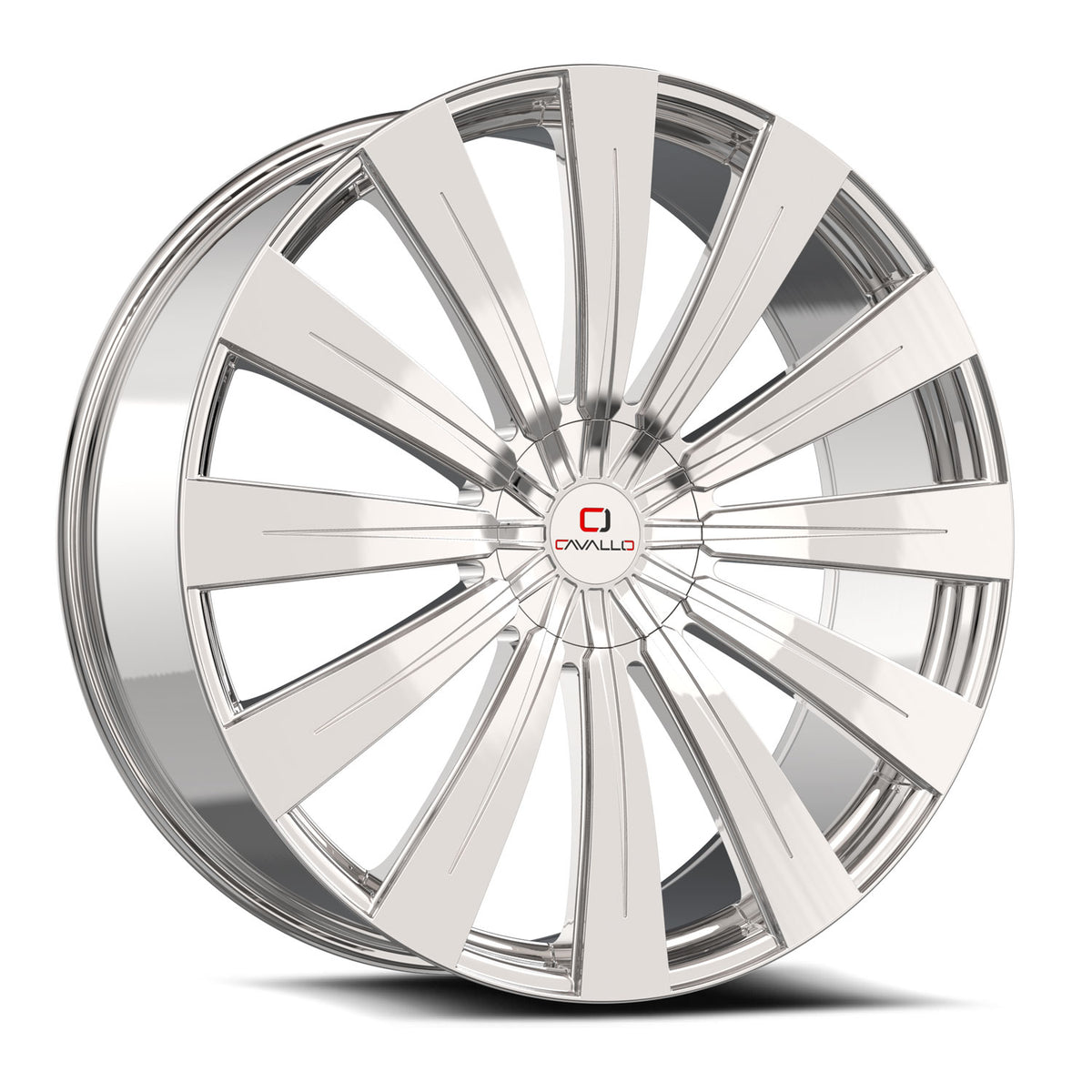 26x9.5 Cavallo CLV-49 Nano Chrome Wheel Blank (18mm)