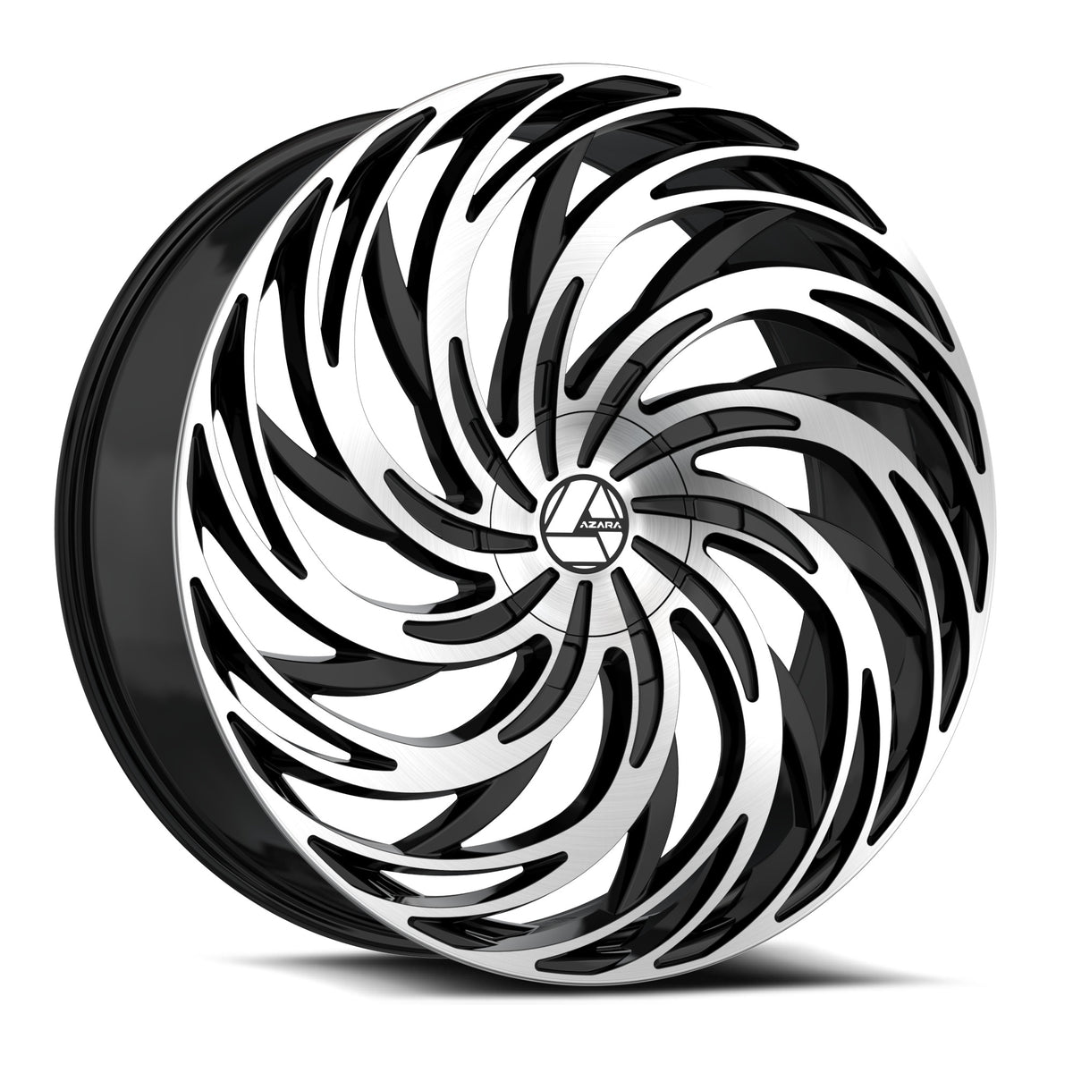 Azara AZA-531 24x9 5x 6x Blank +15 Cb 78.1 Gloss Black & Machined DT 5x120.65