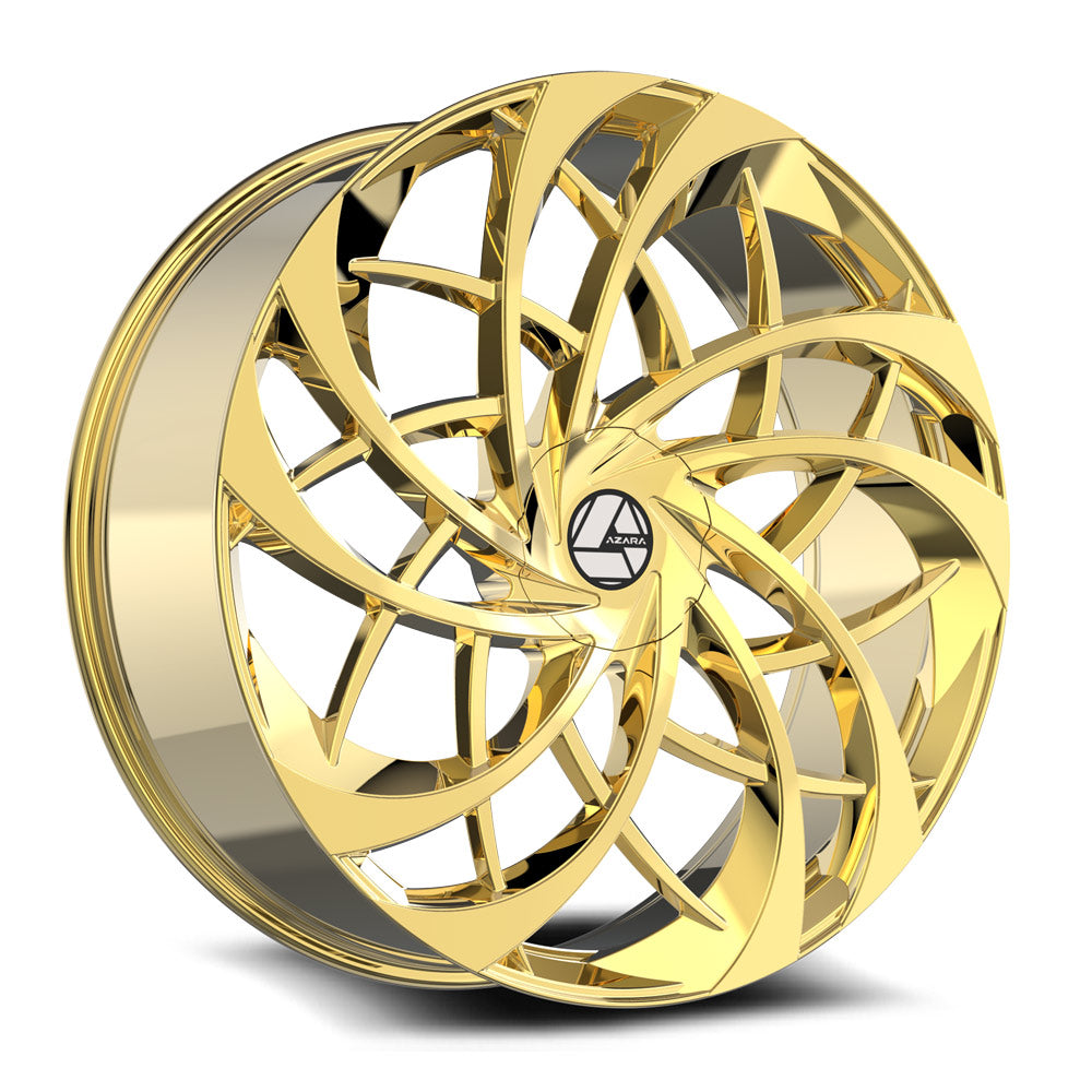 30x9.5 Azara AZA-540 Gold Plated Wheel Blank (15mm)