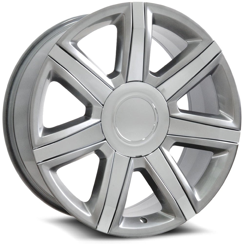 22x9 O.E. Revolution D-05 Full Silver Wheel 6x5.5 (31mm)