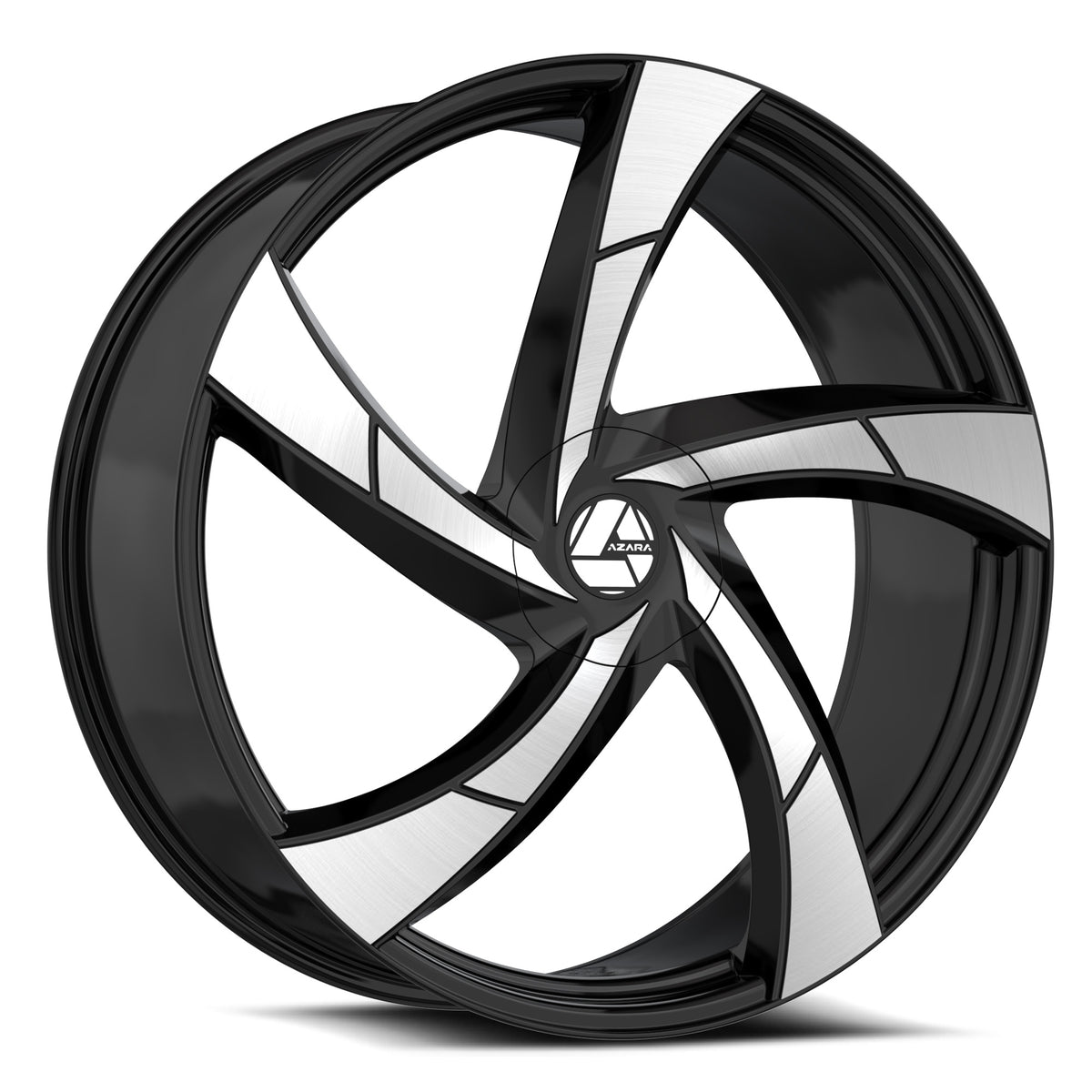 18x8 Azara AZA-524 Gloss Black & Machined Wheel 5x100/5x4.5 (35mm)