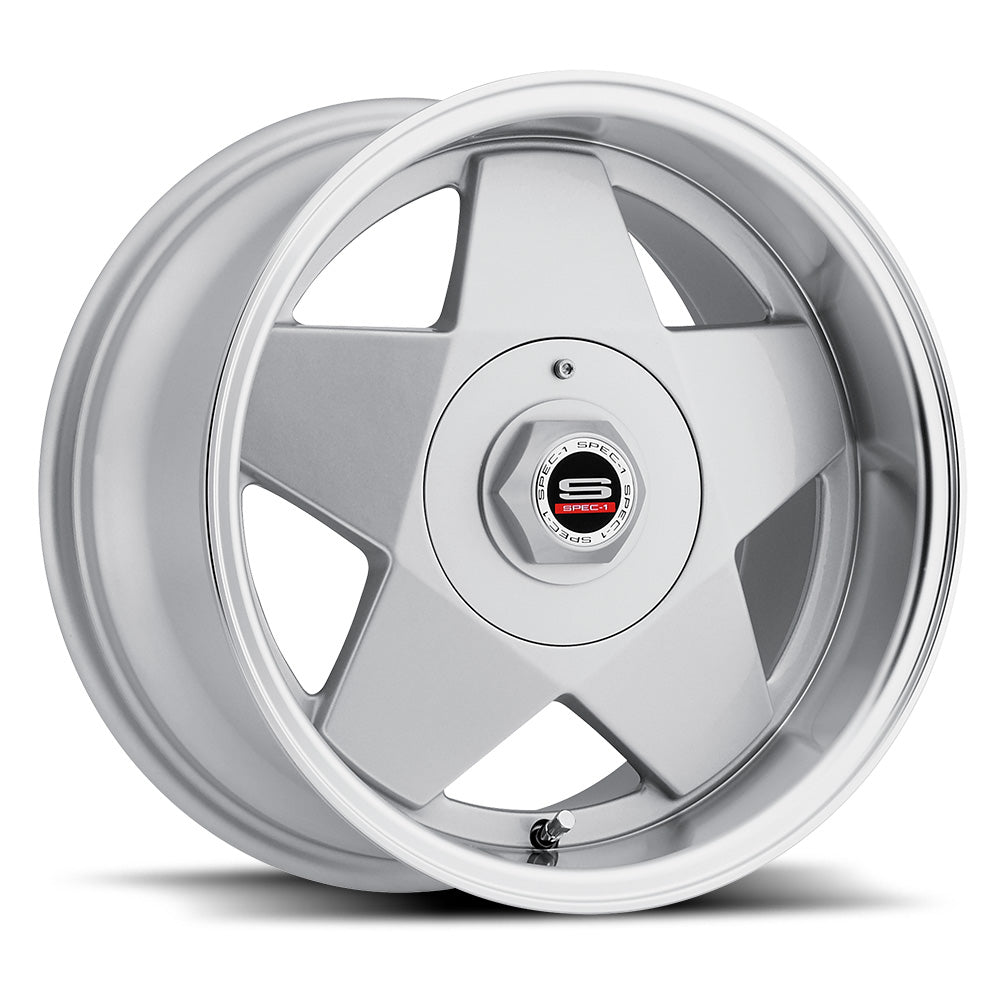 15x8 Spec-1 SPT-7 Silver Machined Wheel 4x100/4x108 (20mm)