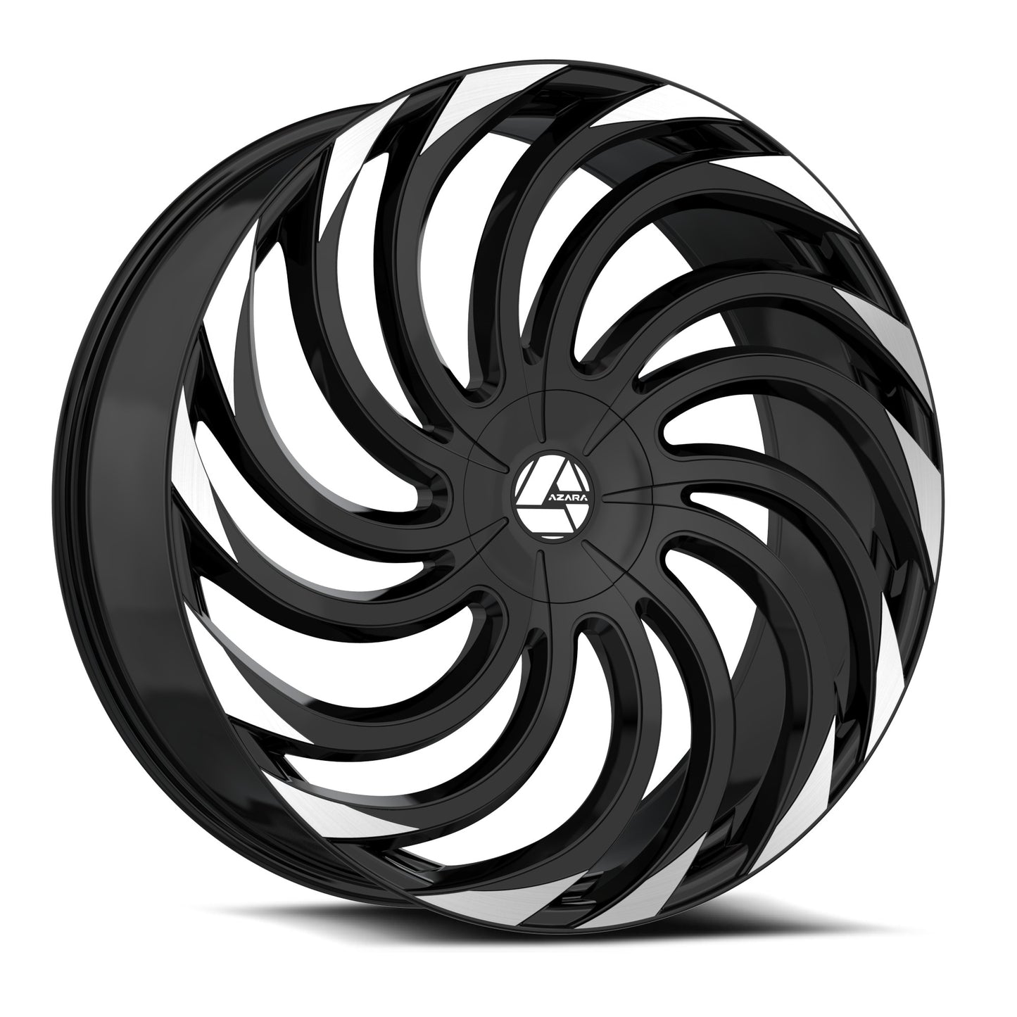 24x9 Azara AZA-534 Gloss Black & Machined Wheel 5x115/5x120 (15mm)