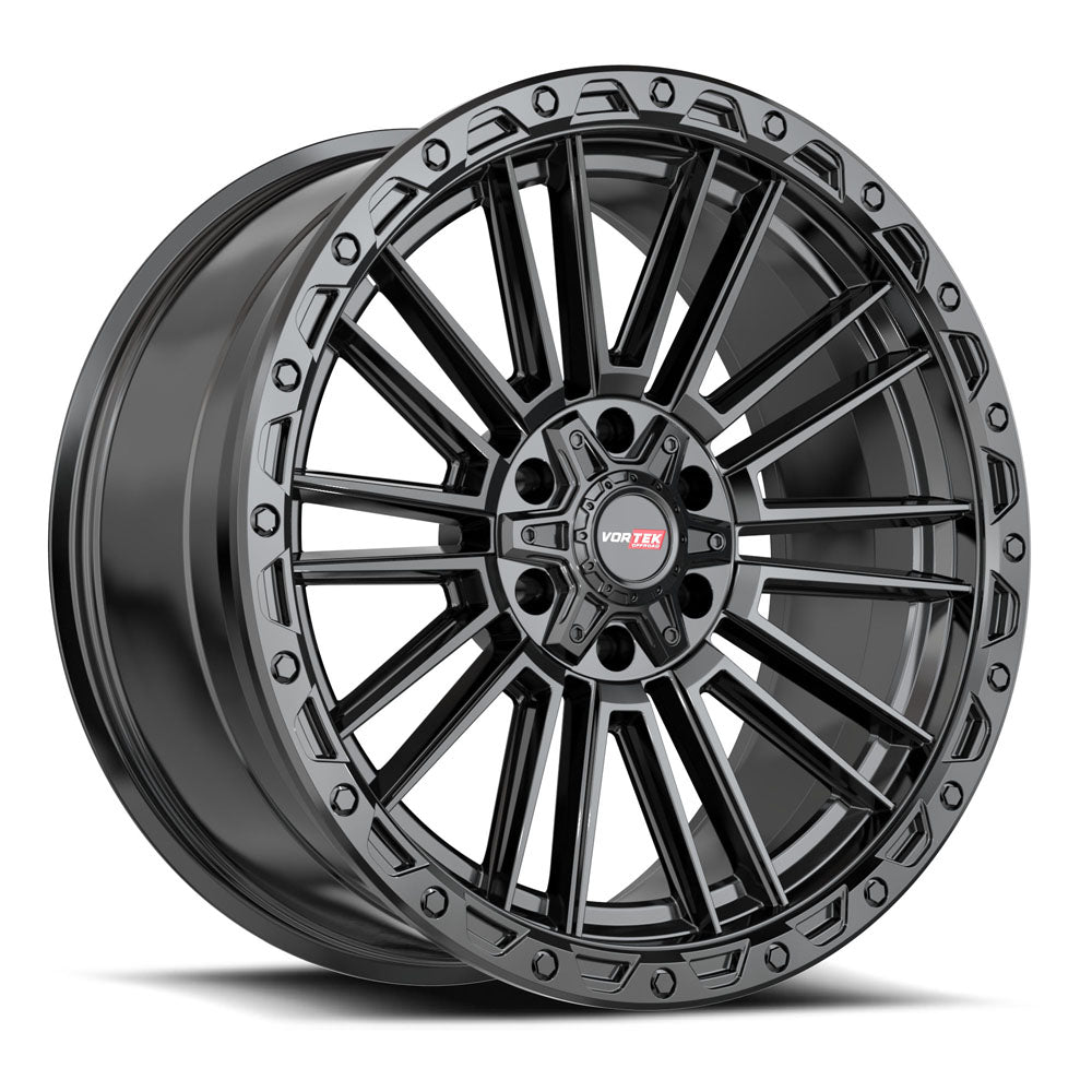 20x9.5 Vortek VRT-604 Satin Black Wheel 6x135/6x5.5 (12mm)