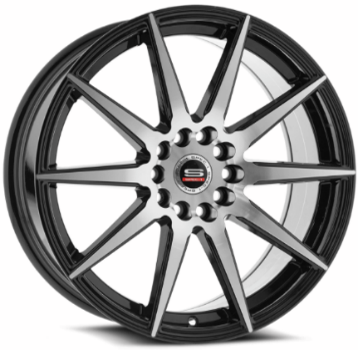 18x8 Spec-1 SP-51 Gloss Black & Machined Wheel 4x100/4x4.5 (38mm)
