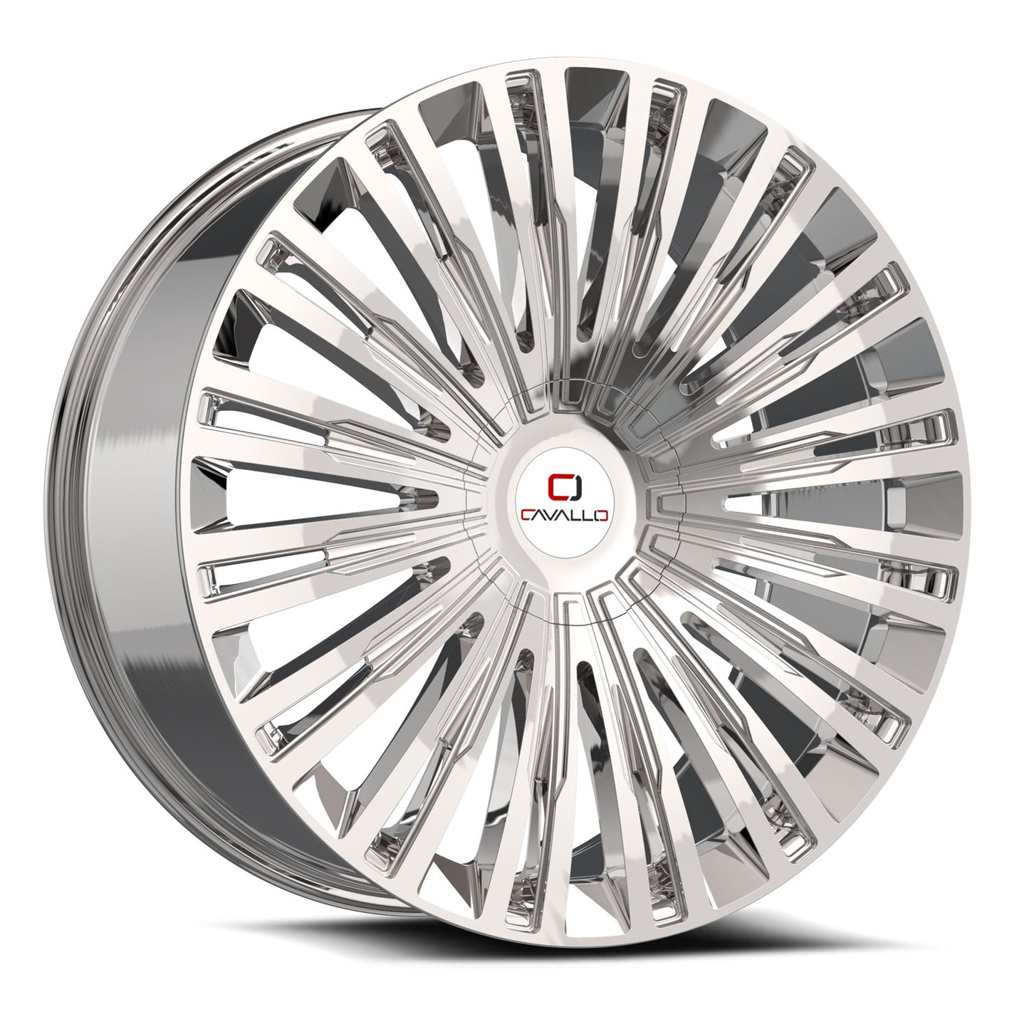 22x9.5 Cavallo CLV-48 Nano Chrome Wheel 5/6 Lug Blank (15mm)