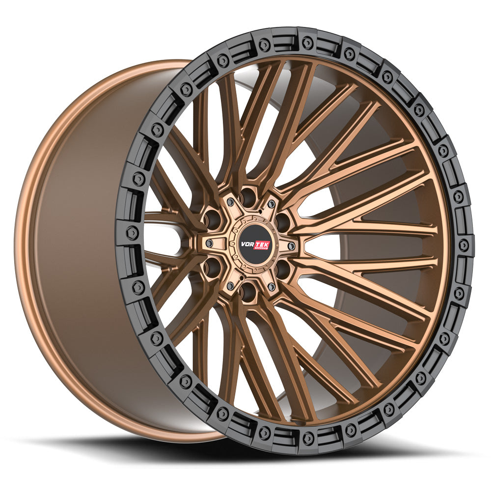 Vortek VRT-608 APOLLO 17x9 6x135 6x139.7 +12 Cb 106.1 Matte Bronze With Black Bead Ring