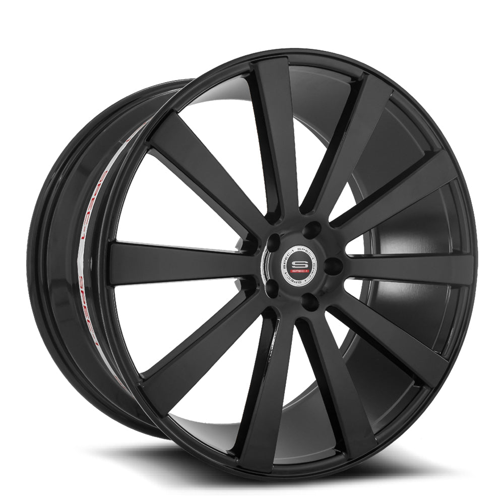 20x9 Spec-1 SPL-002 Gloss Black Wheel 5x112 (32mm)
