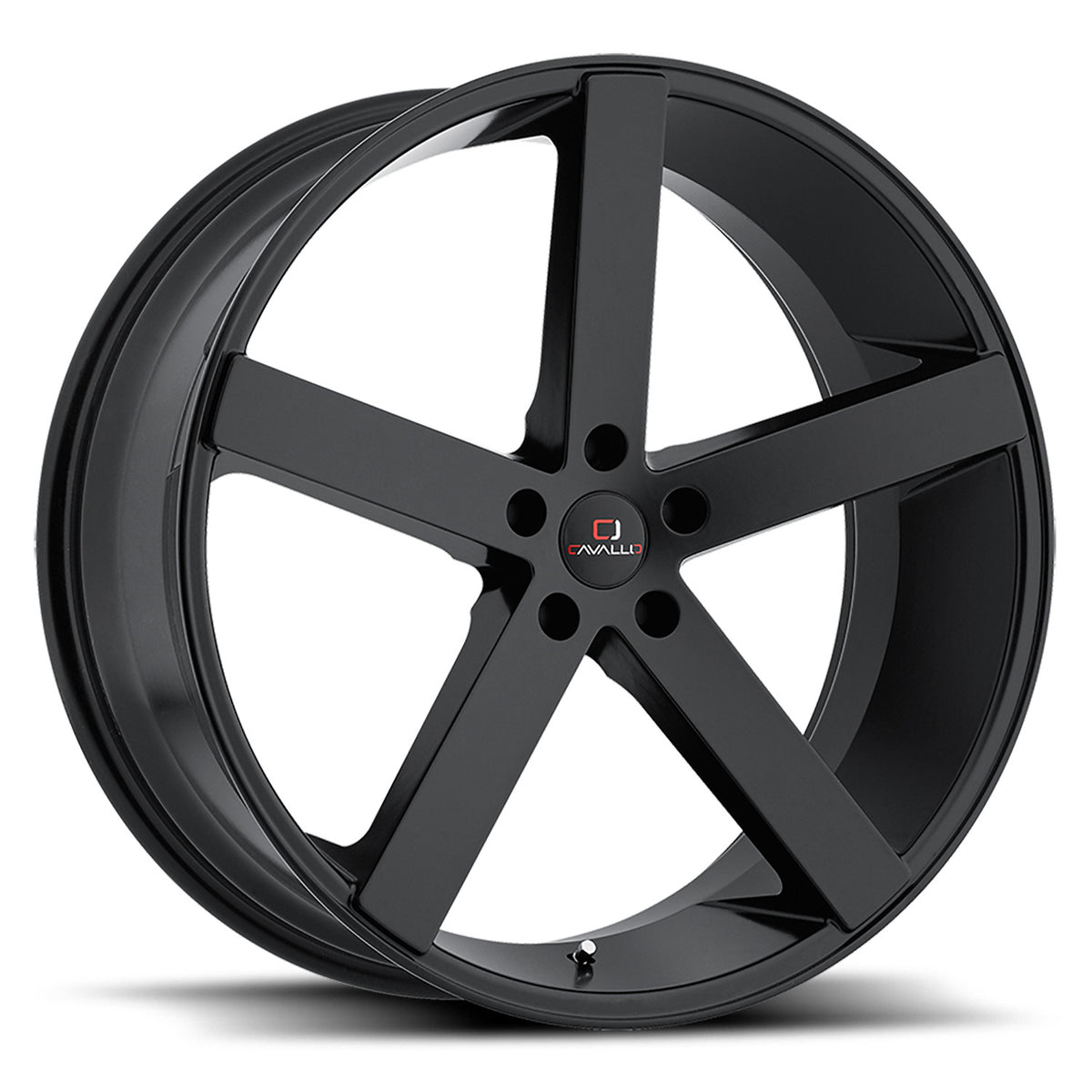 20x8.5 Cavallo CLV-5 Gloss Black Wheel 5 Lug Blank (35mm)