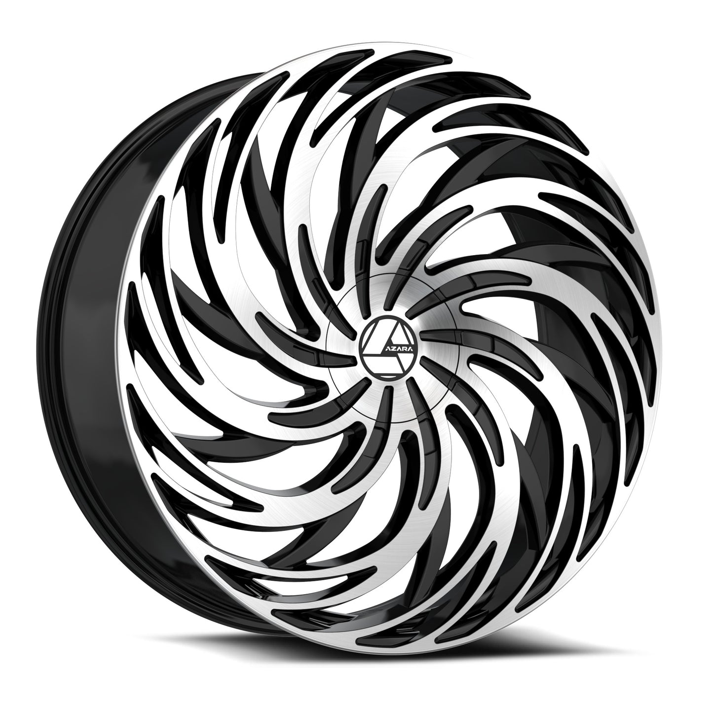 Azara AZA-531 24x9 5x 6x Blank +15 Cb 78.1 Gloss Black & Machined DT 5x120.65