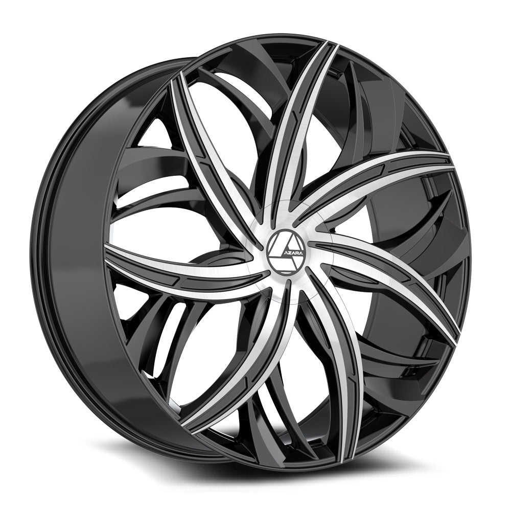 20x8.5 Azara AZA-541 Gloss Black & Machined Wheel 5x4.5/5x120 (35mm)