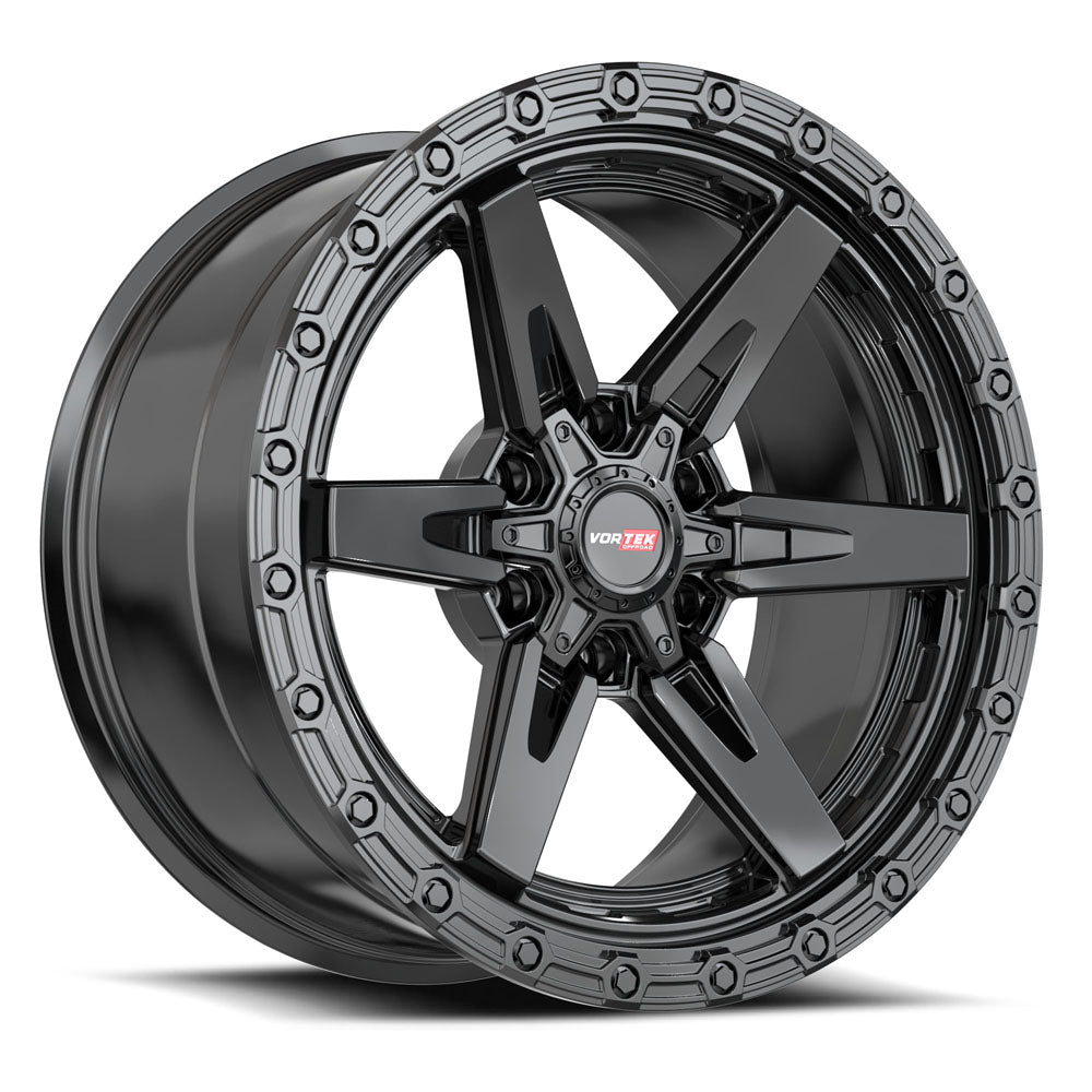 17x9 Vortek VRT-602 Satin Black Wheel 6x135/6x5.5 (-12mm)