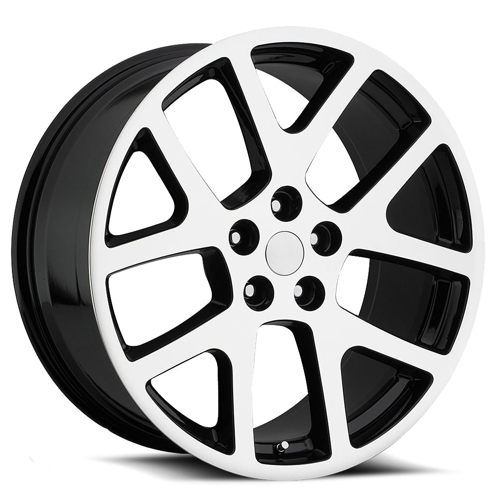24x10 O.E. Revolution 107 Gloss Black & Machined Wheel 5x5.5 (25mm)