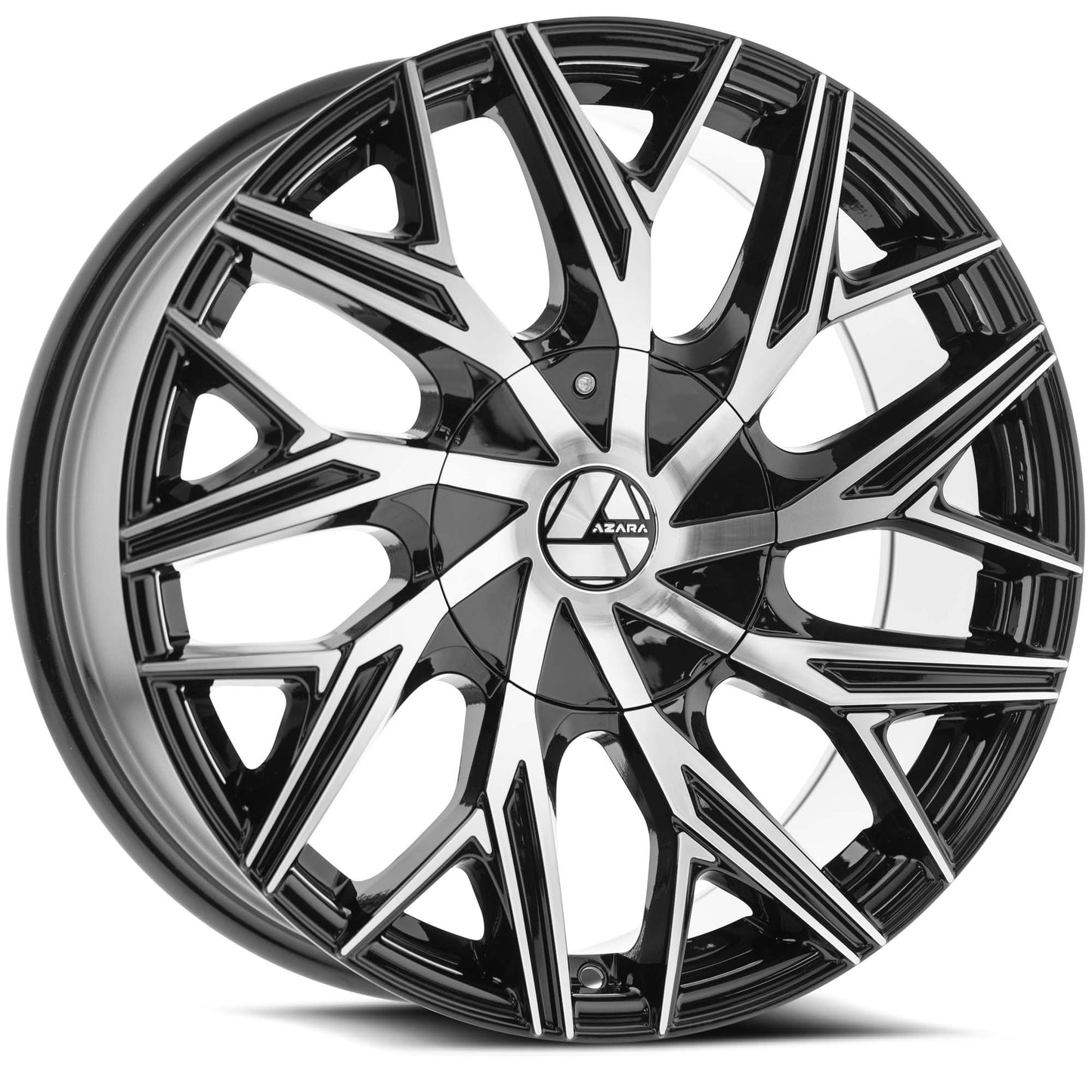 22x8.5 Azara AZA-527 Gloss Black & Machined Wheel 5x4.5/5x120 (38mm)