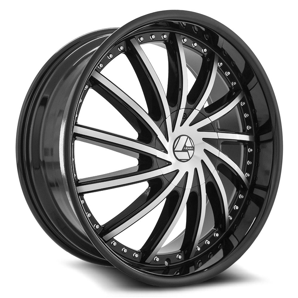 Azara Aza-517 24X9 5X115/1397 +18 Cb 78.1 Gloss Black & Machined