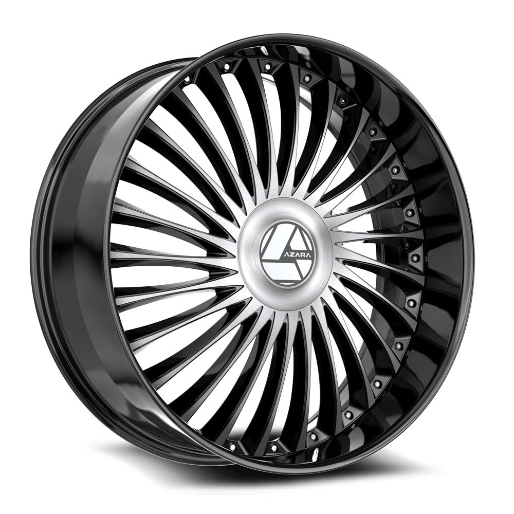 Azara AZX-103 22x8.5 5x112 5x114.3 +38 Cb 74.1 Gloss Black & Machined
