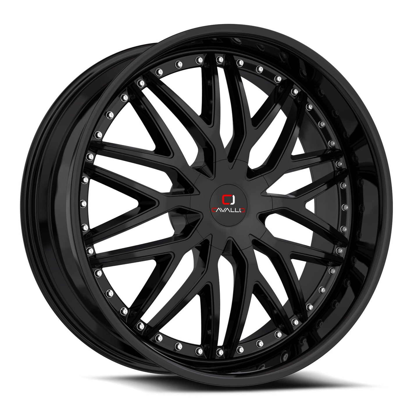 20x8.5 Cavallo CLV-46 Gloss Black Wheel 5x110/5x4.5 (35mm)