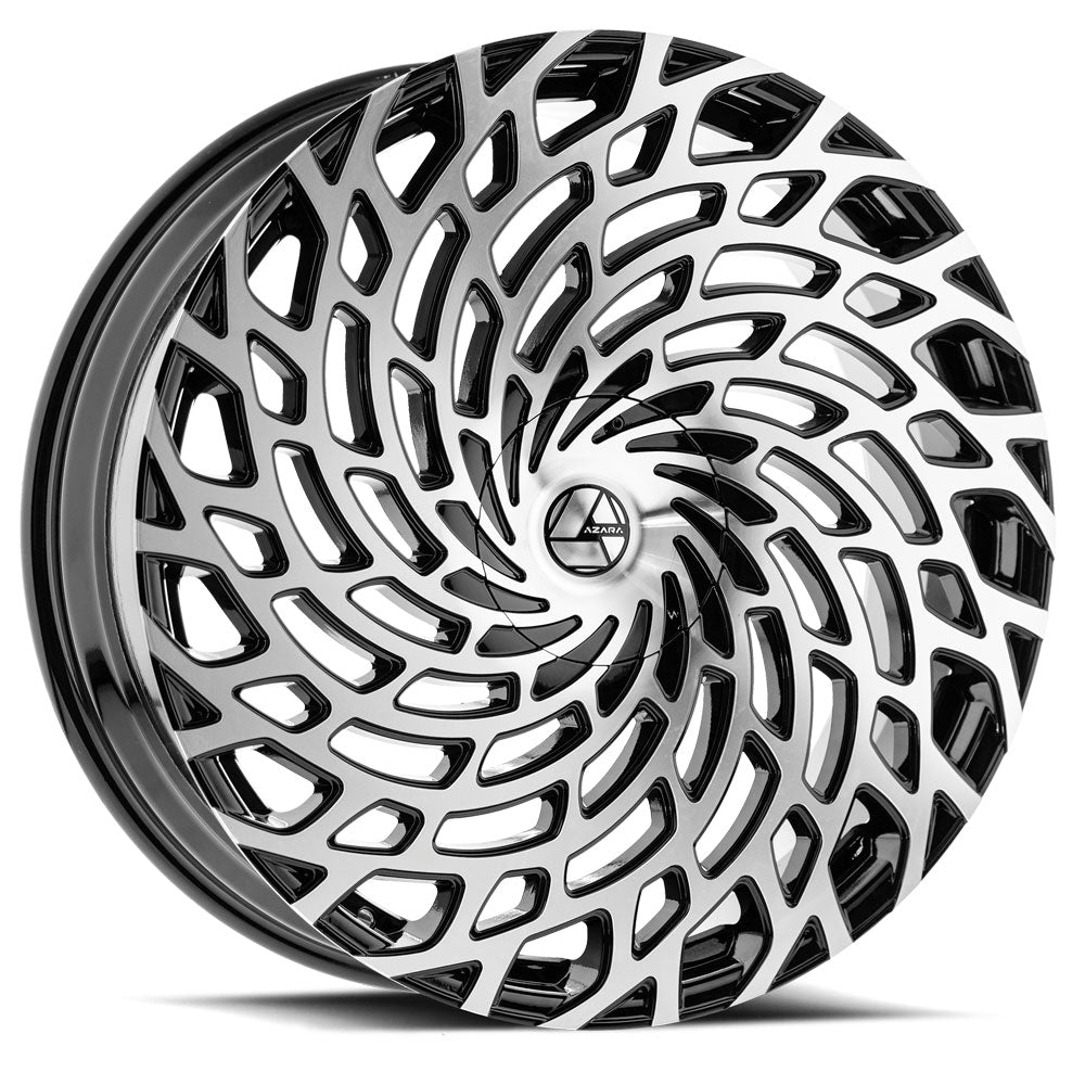 26x9.5 Azara AZA-523 Gloss Black & Machined Wheel 5x115/5x120 (15mm)
