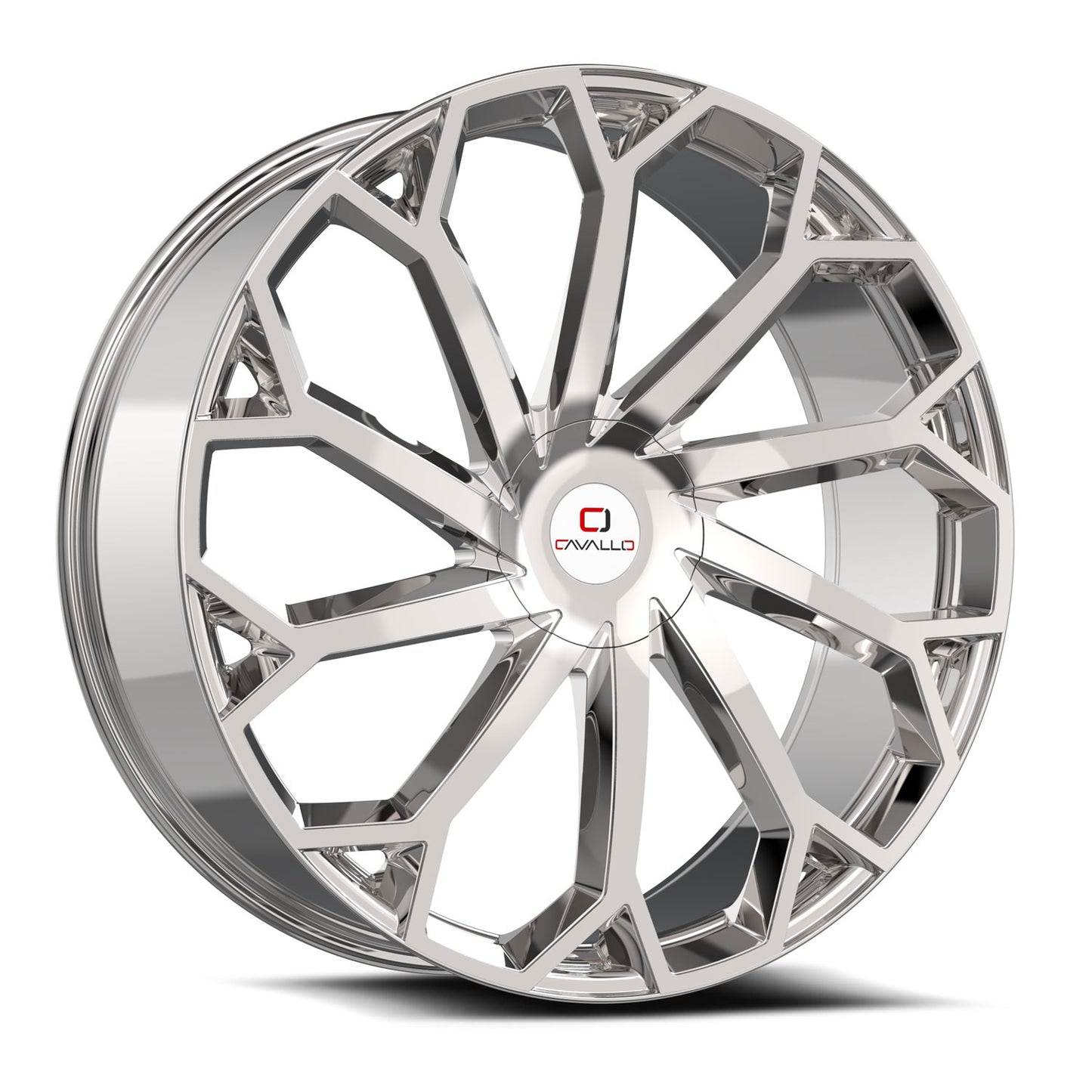 22x8.5 Cavallo CLV-51 Nano Chrome Wheel 5x4.5/5x120 (38mm)