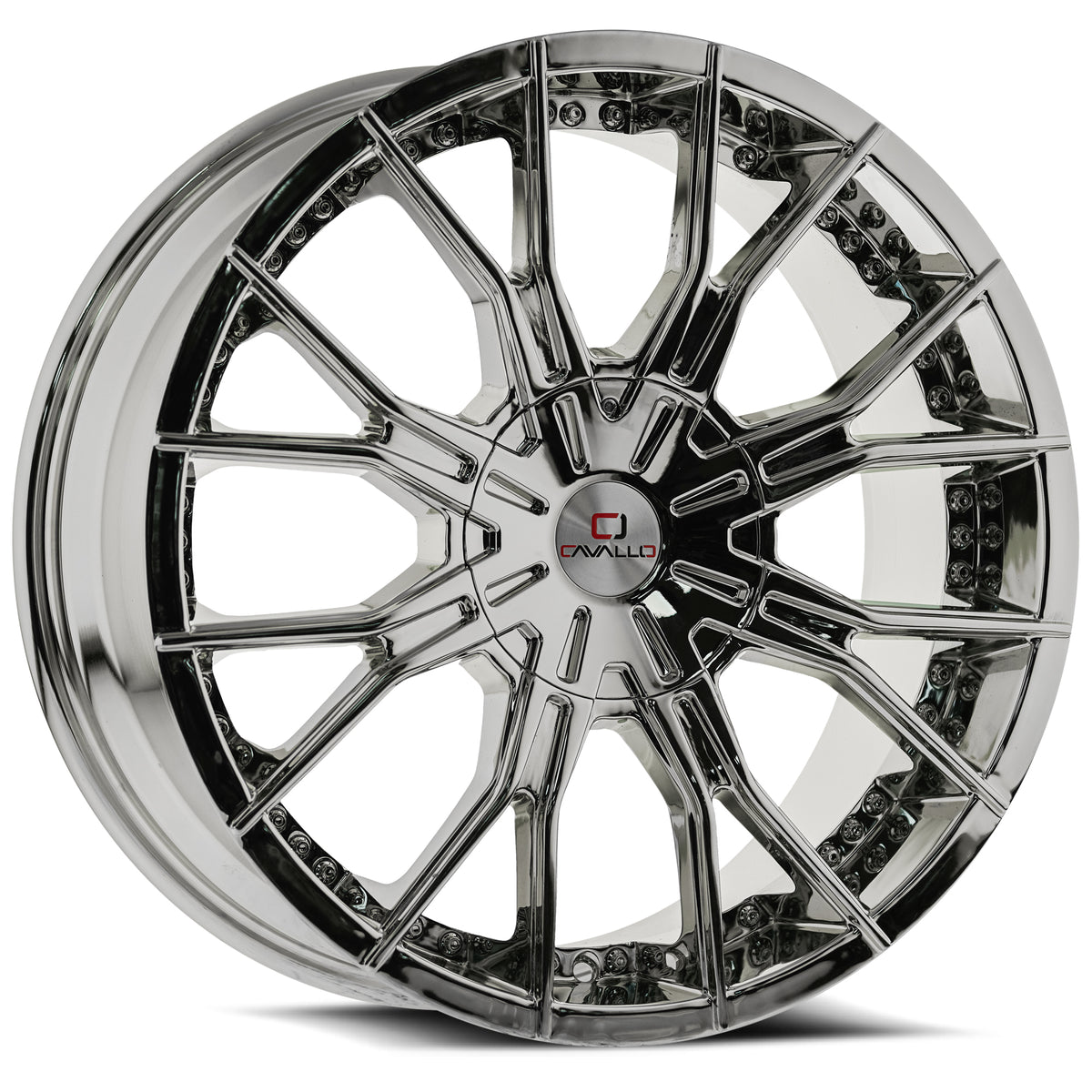 Cavallo CLV-36 20x8.5 6x135 6x139.7 +20 Cb 108 Nano Chrome