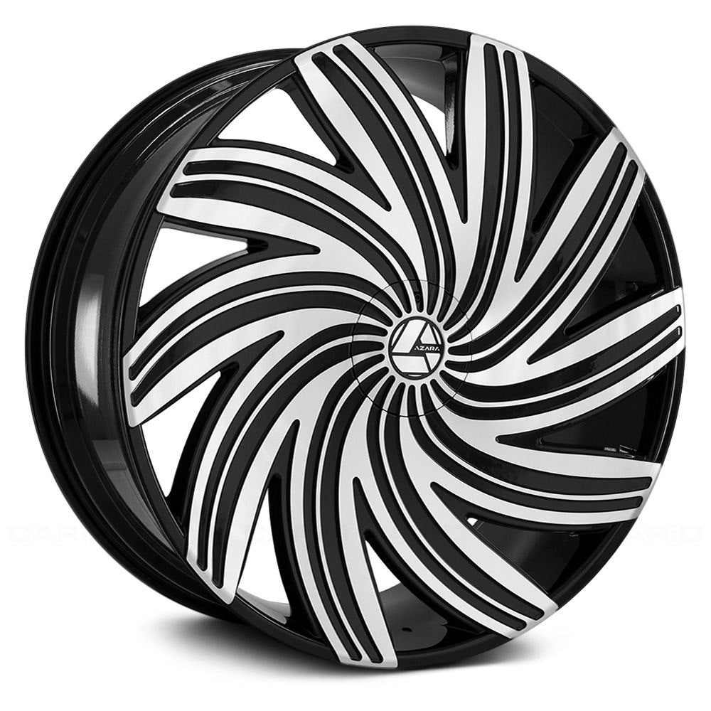 20x8.5 Azara AZA-502 Gloss Black & Machined Wheel 5x110/5x4.5 (35mm)