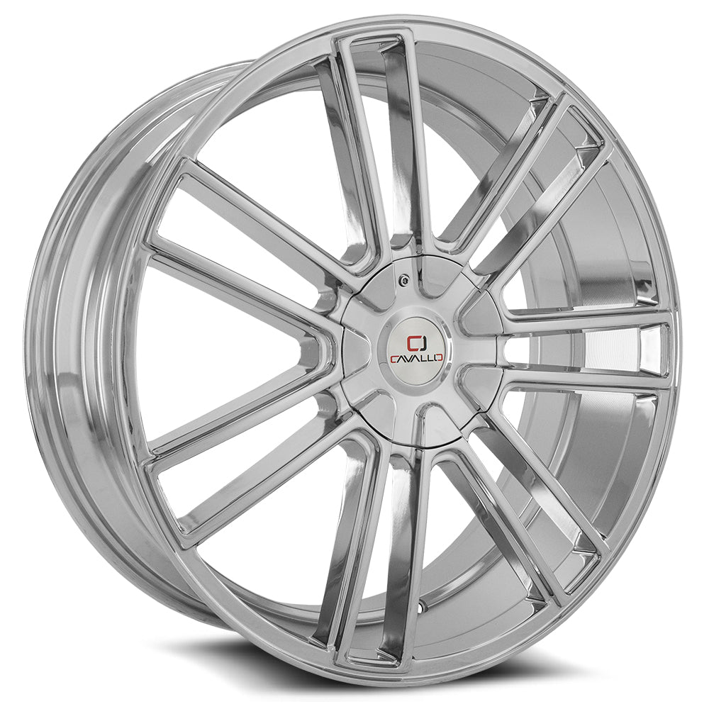 22x9.5 Cavallo CLV-21 Chrome Wheel 5x115/5x5.5 (15mm)
