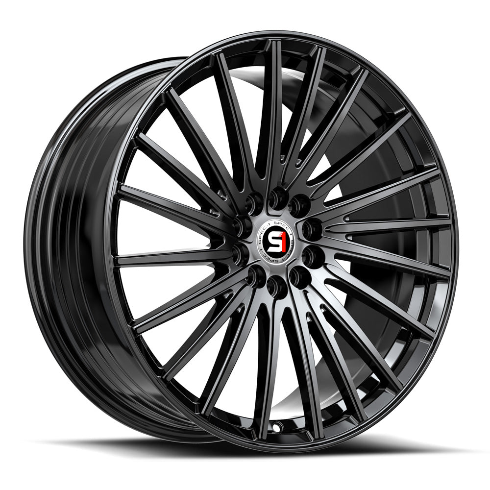 17x7.5 Spec-1 SP-68 Gloss Black Wheel 5x4.25/5x4.5 (42mm)