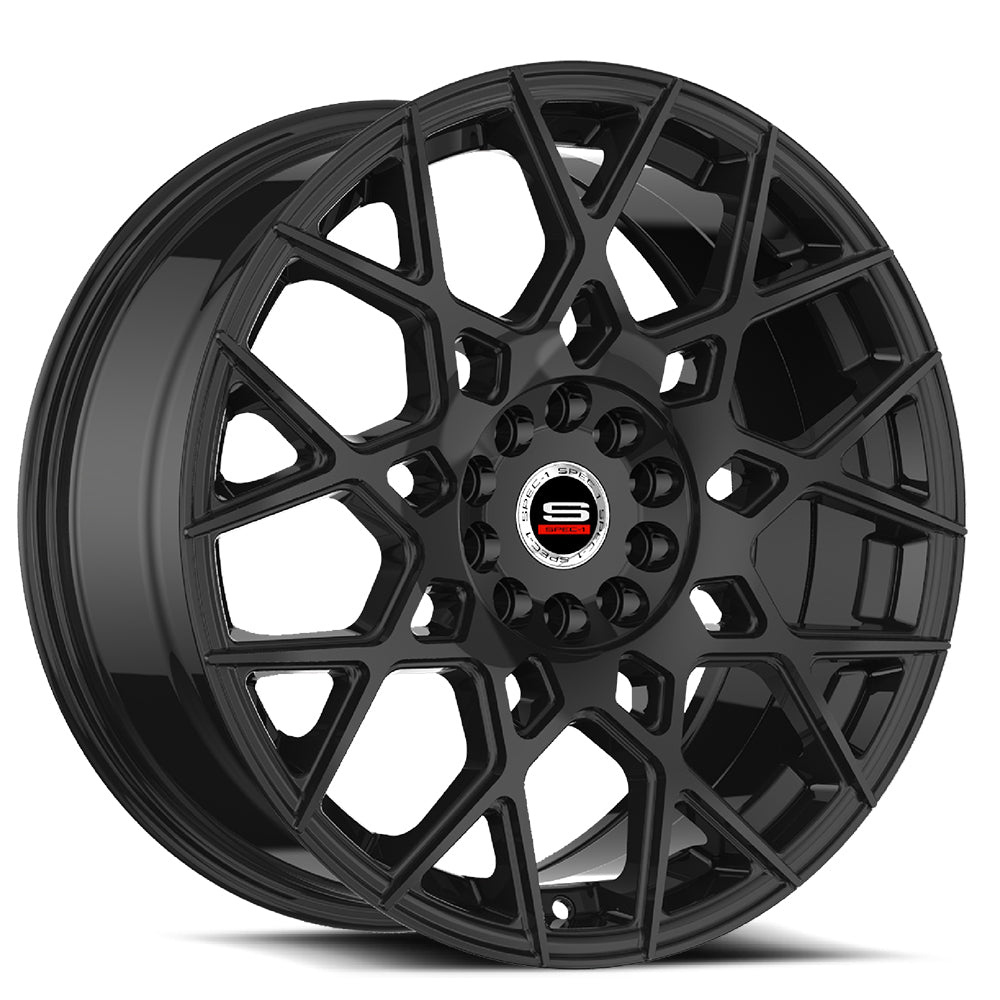 18x8 Spec-1 SP-52 Gloss Black Wheel 5x100/5x4.5 (38mm)