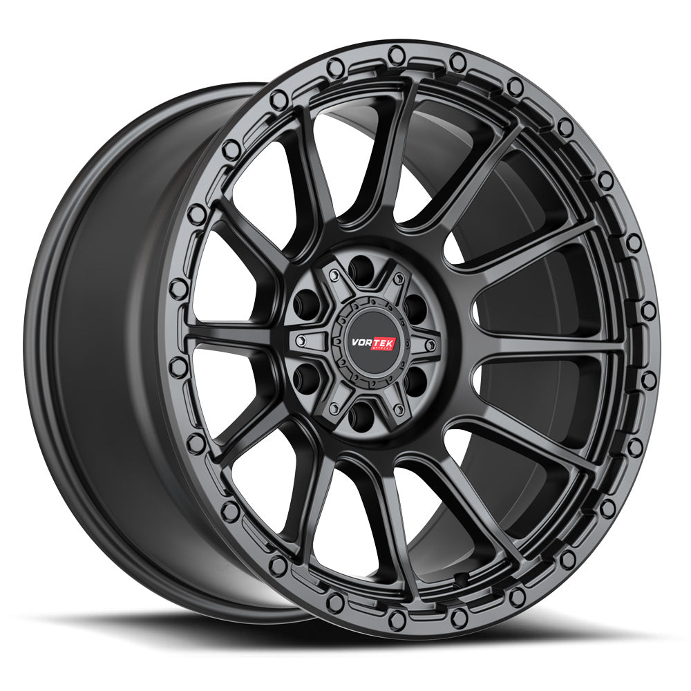 17x9 Vortek VRT-606 Matte Black Wheel 6x120/6x5.5 (0mm)