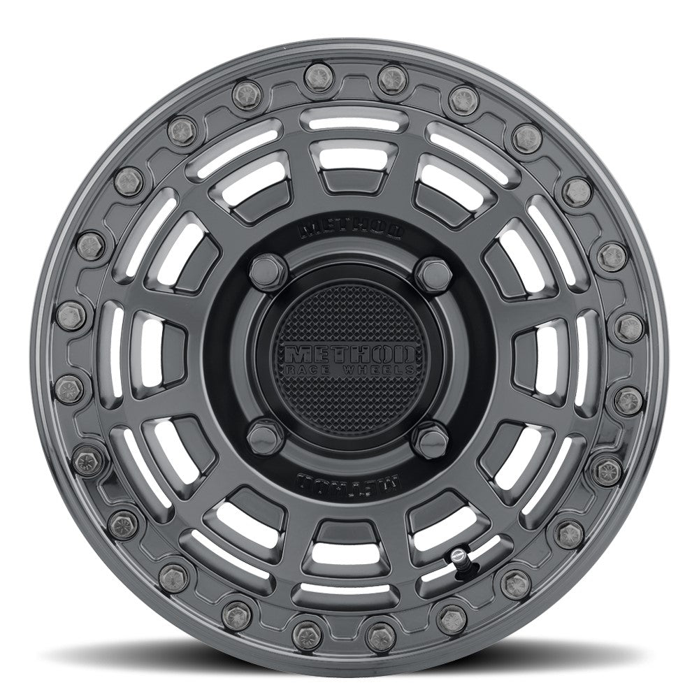 15x7 Method MR415 UTV BEADLOCK Matte Black W/ Gloss Ring Wheel 4x156 (38mm)