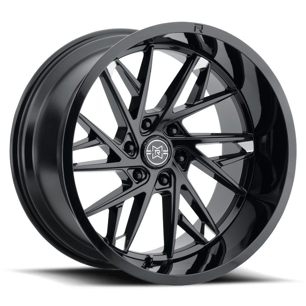 22x10 Method MR801 Raised Gloss Black Milled Wheel 6x135 (-18mm)