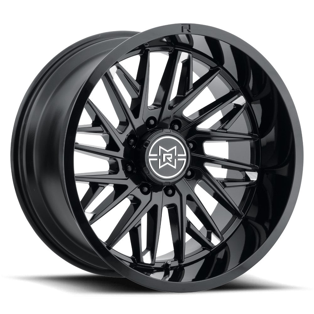 22x12 Method MR801 Raised Gloss Black Milled Wheel 8x6.5 (-40mm)