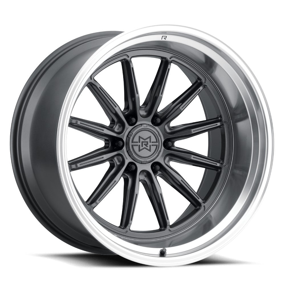 20x12 Method MR803 Raised Gloss Titanium - Machined Lip Wheel 6x5.5 (-40mm)