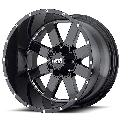 18x9 Moto Metal MO962 Black and Milled Wheel 5x4.5/5x5 (0mm)