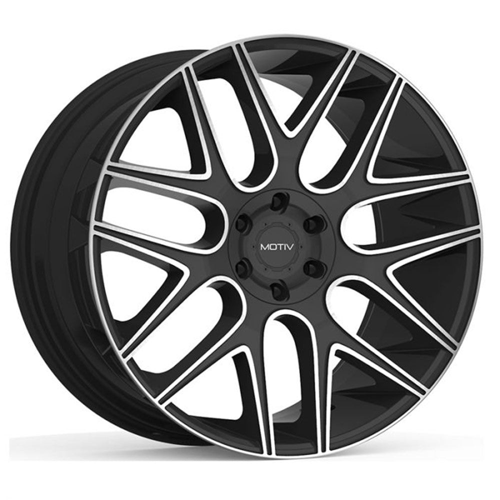 22x9.5 Motiv 421MB Medallion Black & Machined Wheel 5x112/5x120 (35mm)