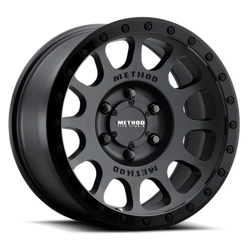 18x9 Method Race Wheels MR305 NV Matte Black W/ Gloss Lip Wheel 5x150 (25mm)