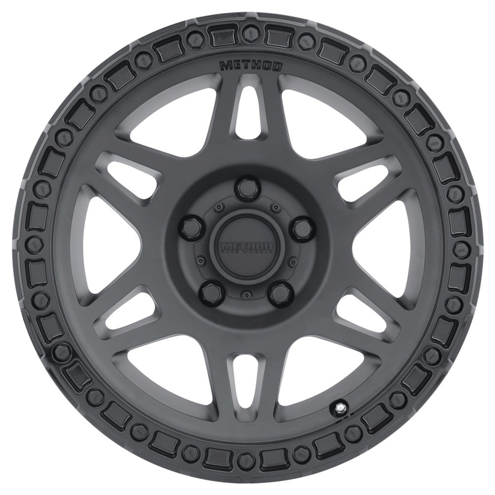 17x8.5 Method MR312 Matte Black W/ Gloss Black Lip Wheel 5x5 (0mm)