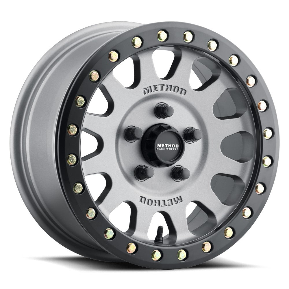 15x7 Method MR401 Titanium - Matte Black Ring UTV BEADLOCK Wheel 5x4.5 (38mm)