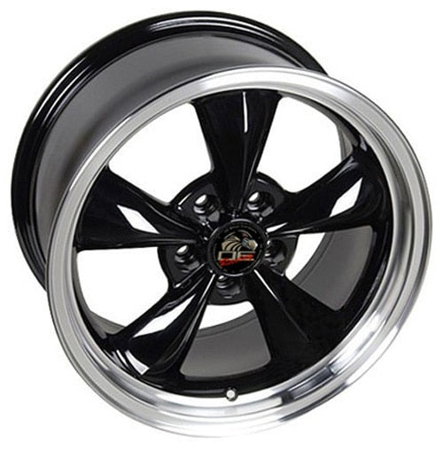 17x8 OE Wheels FR01 Black with Machined Lip Wheel 5x4.5 (29.5mm)