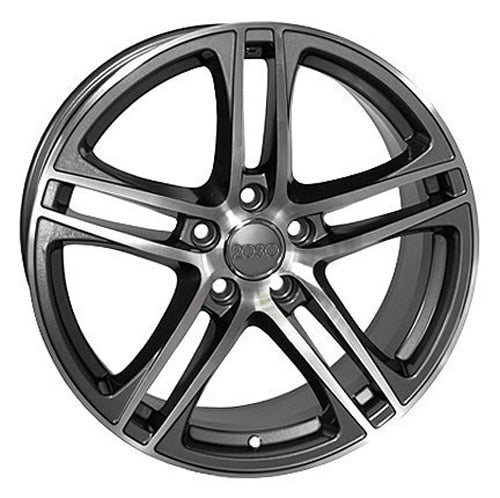 17x7.5 OE Wheels AU07 Gunmetal Machined Wheel 5x112 (35mm)