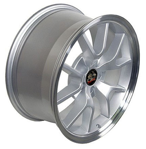 18x9 OE Wheels FR05B Silver with Machined Lip Wheel 5x4.5 (24mm)