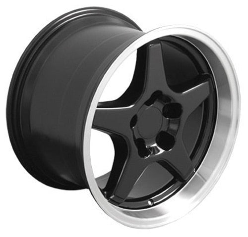 17x11 OE Wheels CV01 Black with Machined Lip Wheel 5x4.75 (50mm)