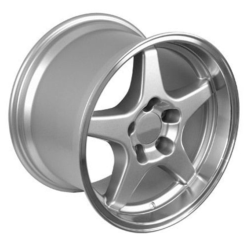 17x11 OE Wheels CV01 Silver with Machined Lip Wheel 5x4.75 (50mm)